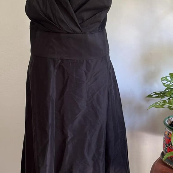 Suzi Chin for Maggie Boutique Black Cocktail Dress/Pockets! SZ 20W***MISSING Bel - Picture 2 of 11